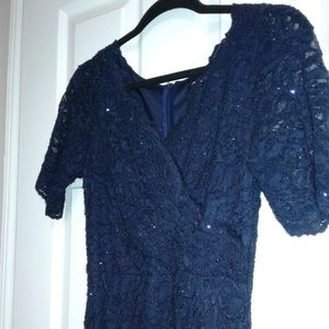 Navy Lace Formal Dress Size 4
